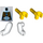 LEGO Helder Lichtblauw Eris met Pearl Gold Schouder Armor en Chi Torso (973 / 76382)