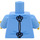 LEGO Bright Light Blue Female in Hospital Gown Minifig Torso (973 / 76382)