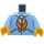 LEGO Azul claro brillante Mujer con Bright Luz Azul Chaqueta Minifigura Torso (973 / 76382)