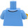 LEGO Bright Light Blue Female with Bright Light Blue Jacket Minifig Torso (973 / 76382)