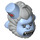 LEGO Bright Light Blue Flying Monkey Head with Bared Teeth (33504)