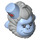 LEGO Bright Light Blue Flying Monkey Head with Smile (33494)