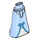 LEGO Helder Lichtblauw Friends Heup met Lang Skirt met Cinderella Skirt (dun scharnier) (36187 / 71224)