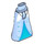 LEGO Bright Light Blue Friends Hip with Long Skirt with Light Blue Section with Sparkles (Thin Hinge) (36187 / 101818)