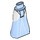 LEGO Bright Light Blue Friends Hip with Long Skirt with White Sides and Silver Stars (Thick Hinge) (15875)