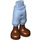 LEGO Bright Light Blue Friends Long Shorts with Brown Feet (2246)