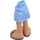 LEGO Bright Light Blue Hip with Basic Curved Skirt with Black Sandals with Thin Hinge (2241)