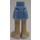 LEGO Helder lichtblauw Heup met Basic Gebogen Rok met Wit Open Shoes met dik scharnier (23896 / 92820)