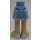 LEGO Bright Light Blue Hip with Basic Curved Skirt with White Open Shoes with Thick Hinge (23896 / 92820)