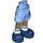 LEGO Bright Light Blue Hip with Rolled Up Shorts with Dark Blue Shoes with Thin Hinge (36198)