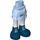 LEGO Bright Light Blue Hip with Short Double Layered Skirt with Dark Blue boots (92818)