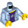 LEGO Leuchtendes Hellblau Kapuzenpullover Torso mit Dark Lila Hemd mit Stern (973 / 76382)