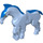 LEGO Helder Lichtblauw Paard met Blauw Maine en Staart  (100724)