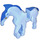 LEGO Helder Lichtblauw Paard met Blauw Maine en Staart  (100724)