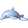 LEGO Bright Light Blue Jumping Dolphin with Bottom Axle Holder with Large Eyes and Eyelashes Almond Shape Eyes (13392 / 90205)