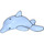 LEGO Bright Light Blue Jumping Dolphin with Bottom Axle Holder with Large Eyes and Eyelashes Round Shaped Eyes (13392 / 13987)