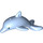 LEGO Helder Lichtblauw Springen Dolfijn met Onderzijde As Houder met Groot Ogen en Eyelashes Ronde ogen (13392 / 13987)