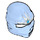 LEGO Bright Light Blue Ninjago Wrap with Ridged Forehead with Ice Energy Symbol (10654 / 98133)