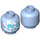 LEGO Bright Light Blue NRG Zane Head (Safety Stud) (3626 / 10672)