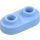 LEGO Bright Light Blue Plate 1 x 2 with Rounded Ends and Open Studs (35480)