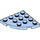 LEGO Bright Light Blue Plate 4 x 4 Round Corner (30565)