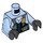 LEGO Helder Lichtblauw Politie Pilot Minifig Torso (973 / 76382)