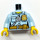 LEGO Helder Lichtblauw Politie Shirt met Riem, Radio en Badge Female Torso (973 / 76382)