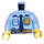 LEGO Bleu Clair Brillant Police Chemise avec Ceinture, Tie et Badge Torse (973 / 76382)