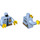 LEGO Helder Lichtblauw Politie Shirt met Riem, Tie en Badge Torso (973 / 76382)