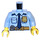 LEGO Helles Hellblau Polizei Shirt mit Gürtel, Tie und Badge Torso (973 / 76382)