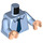 LEGO Bright Light Blue Shirt with Dark Blue Tie Torso (973 / 76382)