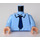 LEGO Bright Light Blue Shirt with Dark Blue Tie Torso (973 / 76382)