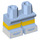 LEGO Helles Hellblau Kurz Beine mit Gelb stripe und Weiß shoes (38653 / 41879)