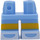 LEGO Helder Lichtblauw Kort Poten met Geel stripe en Wit shoes (38653 / 41879)