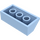 LEGO Helles Hellblau Steigung 2 x 4 (45°) mit rauer Oberfläche (3037)