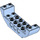 LEGO Helder Lichtblauw Helling 2 x 8 x 2 Gebogen Omgekeerd Dubbele (11301 / 28919)