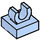 LEGO Helles Hellblau Fliese 1 x 1 mit Clip (Erhöhtes &quot;C&quot;) (15712 / 44842)