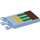 LEGO Bleu clair brillant Tuile 2 x 3 avec Horizontal Clips avec Minecraft candles (Pinces épaisses ouvertes en «O») (30350 / 37169)