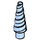 LEGO Helder Lichtblauw Unicorn Hoorn met Spiral (34078 / 89522)