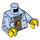 LEGO Bright Light Blue Video Game Champ Minifig Torso (973 / 76382)
