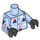 LEGO Bright Light Blue Volcano Garmadon Minifig Torso (973 / 88585)