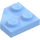 LEGO Bright Light Blue Wedge Plate 2 x 2 Cut Corner (26601)