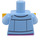 LEGO Bright Light Blue Woman with Bright Light Blue Jacket Minifig Torso (973 / 76382)