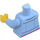 LEGO Helder lichtblauw Vrouw met Bright Licht Blauw Jasje Minifiguur Torso (973 / 76382)