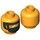 LEGO Helles Licht Orange AIM Agent Minifigure Kopf mit Visier (Einbau-Vollbolzen) (3626 / 66624)