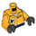 LEGO Helles Licht Orange Airshow Jet Pilot Minifig Torso (973 / 76382)