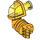 LEGO Orange clair brillant Bras avec Armor et Trans-Jaune Épaule (24104)