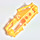 LEGO Orange clair brillant Faisceau avec 2 Balls 4 x 8 x 2 (53563)