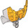 LEGO Bright Light Orange Bionicle Barraki Carapar Chest Cover with Marbled Transparent Black (57559)