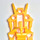 LEGO Bright Light Orange Bionicle Toa Inika Foot 5 x 8 x 2 (53542)